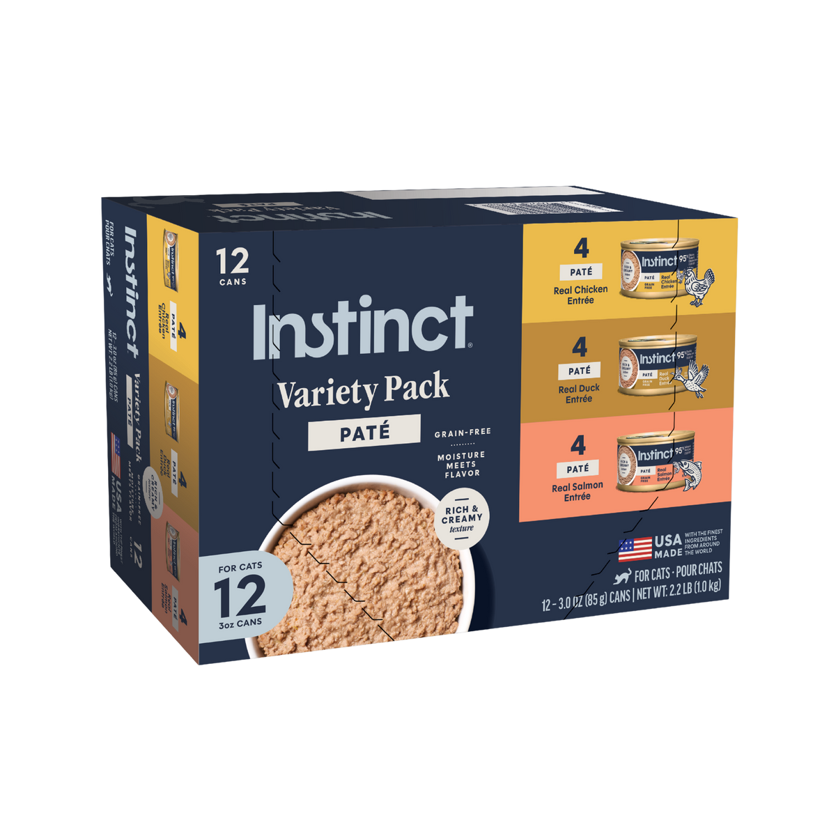 Instinct Original Grain-Free Pate Variety Pack Canned Cat Food 12 ct