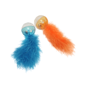 Incredipet Ball with Feather Cat Toy 2 pk