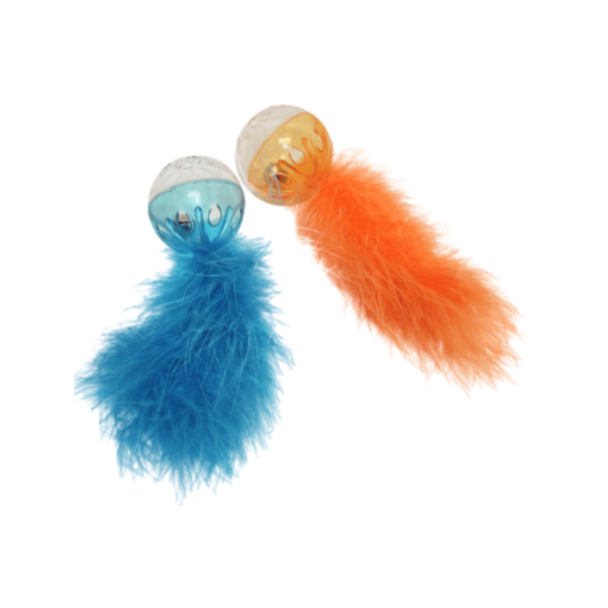 Incredipet Ball with Feather Cat Toy 2 pk