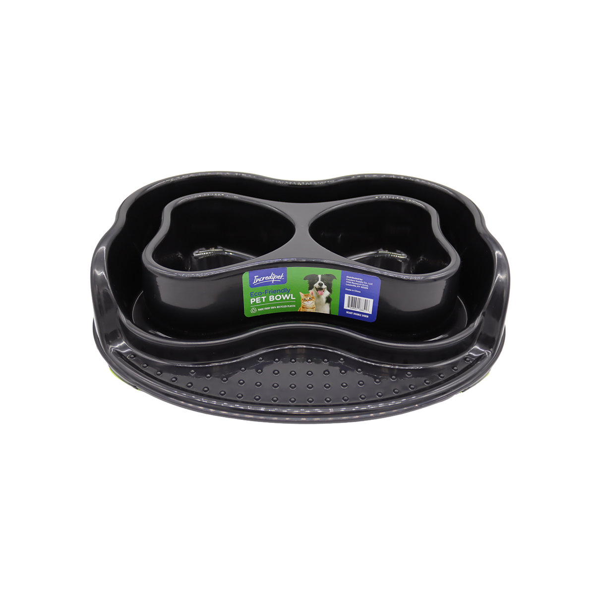 Incredipet Ant-Free Plastic Eco-Friendly Pet Double Diner