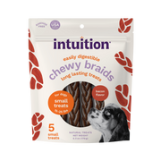 INTUITION Chewy Braids, Rawhide-Free, Long-Lasting Bacon Flavor Dog Chew Treats 5 ct