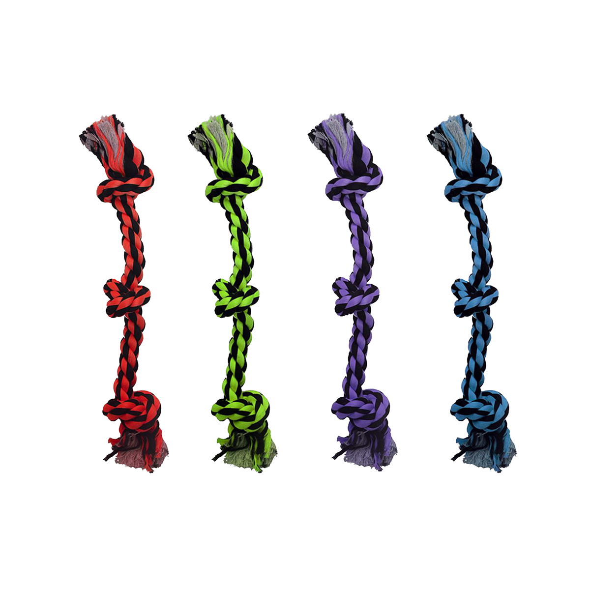 Incredipet 3-Knot Rope Dog Toy, Assorted 15 in