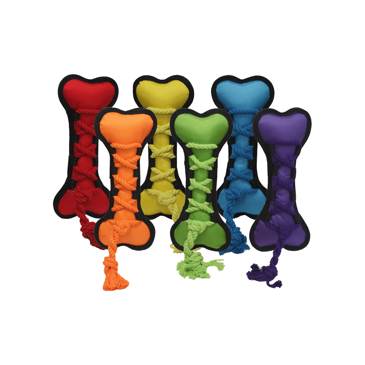 Incredipet Criss-Cross Rope Bone Dog Toy, Assorted 16 in