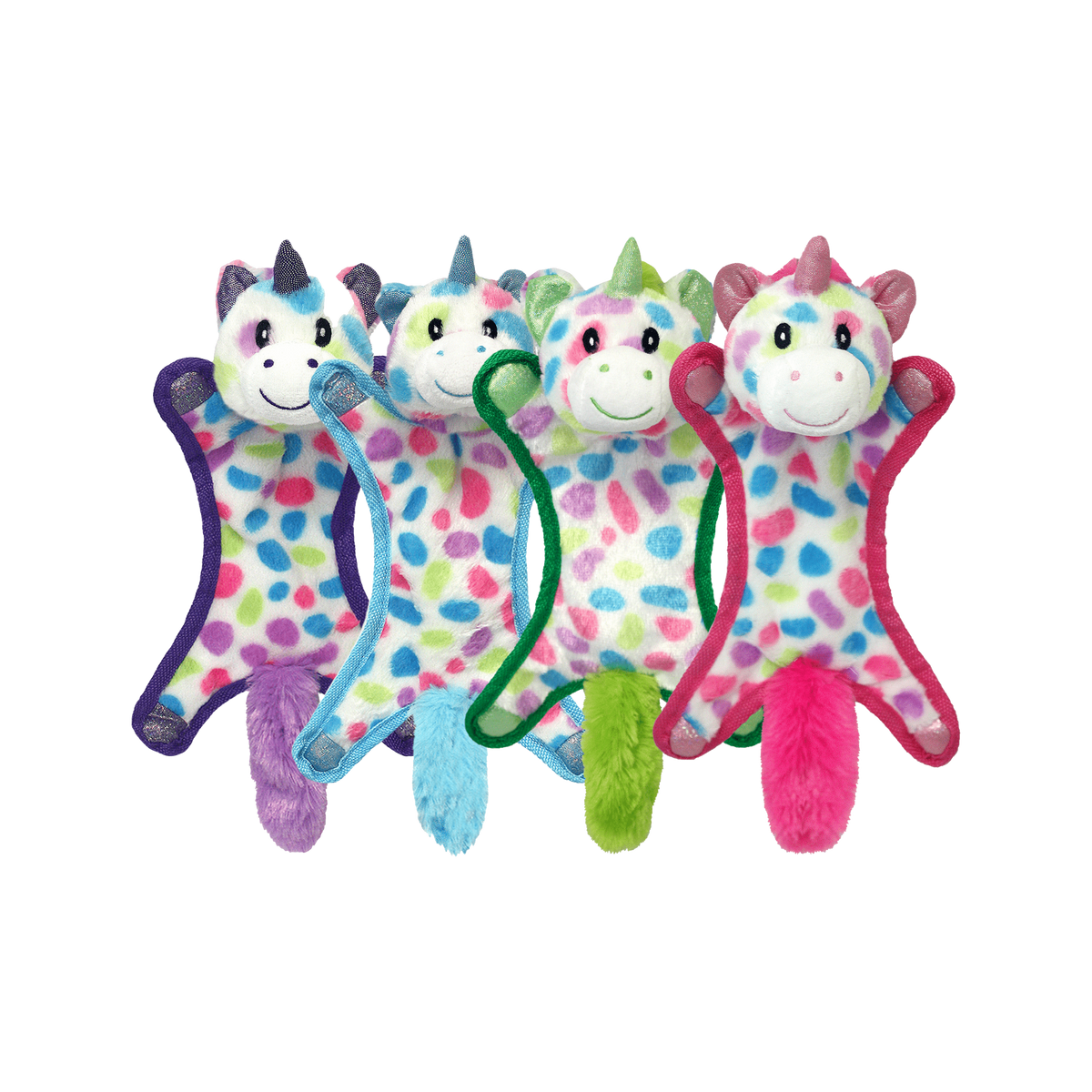INCREDIPET Ball Head Unicorn Dog Toy, Assorted