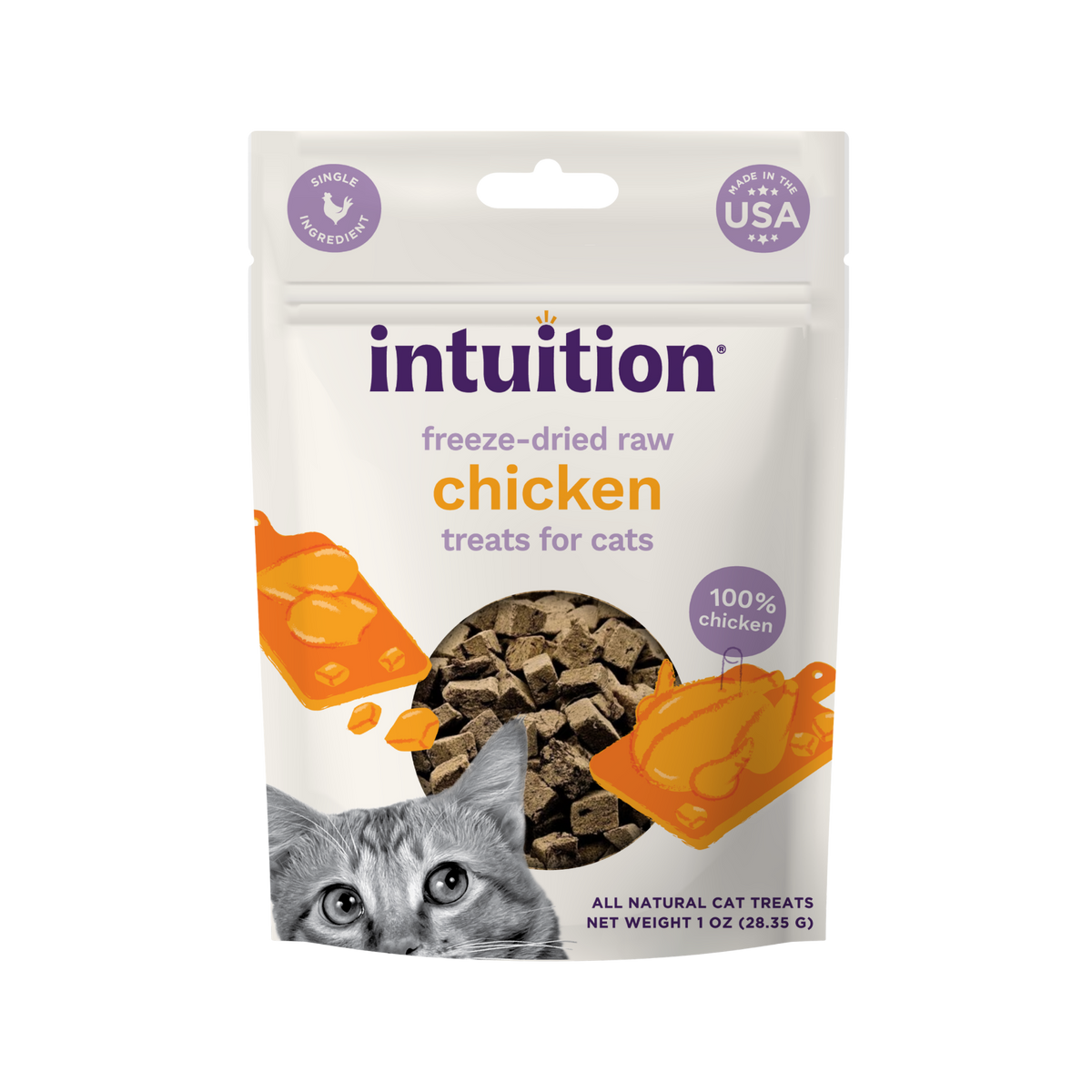 Intuition Freeze-Dried Raw Chicken Treats for Cats 1 oz