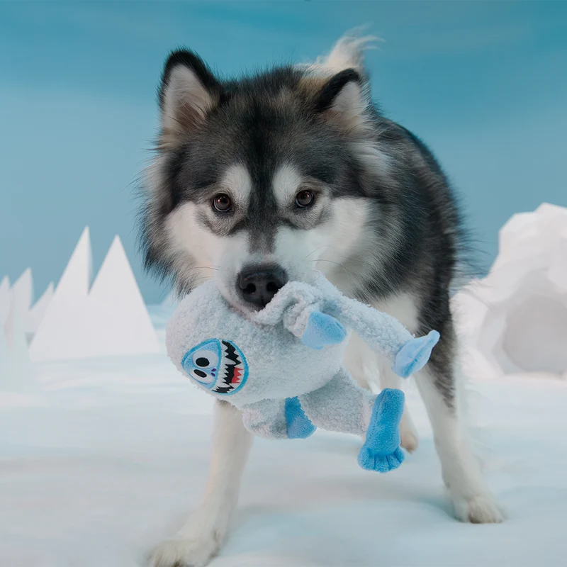 Bark Bumble Plush Yeti Tug Dog Toy