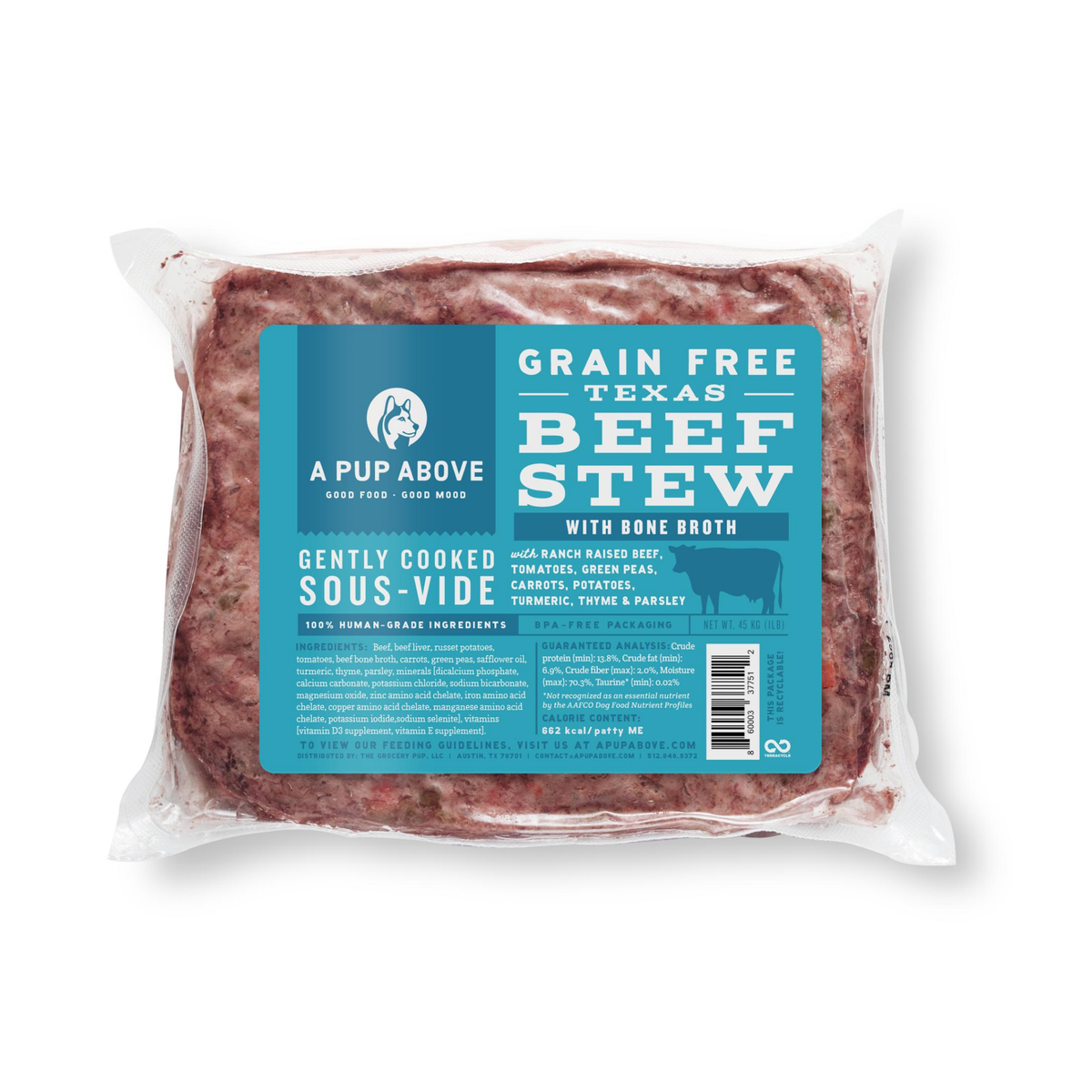 A Pup Above Grain-Free Texas Beef Stew Frozen Dog Food
