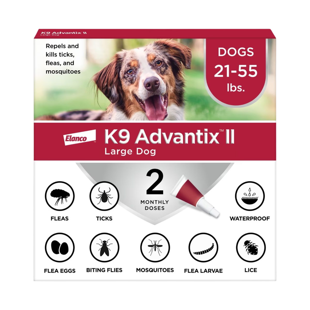K9 Advantix Ii Topical Flea & Tick Treatment for Dogs 21-55 lbs