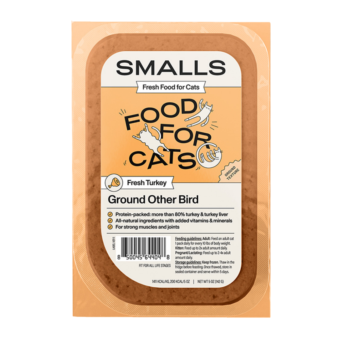 Smalls Ground Bird Turkey Frozen Cat Food 5 oz