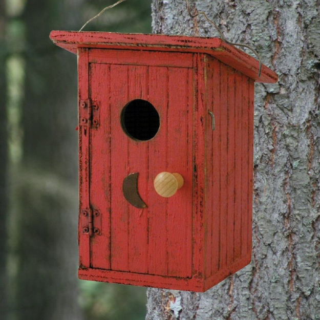 Songbird Essentials Birdie-Loo Red Wild Bird Birdhouse