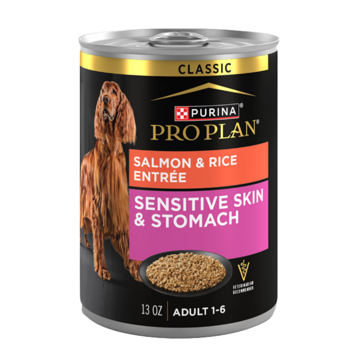 Purina Pro Plan Focus Adult Classic Sensitive Skin & Stomach Salmon & Rice Entree Canned Dog Food