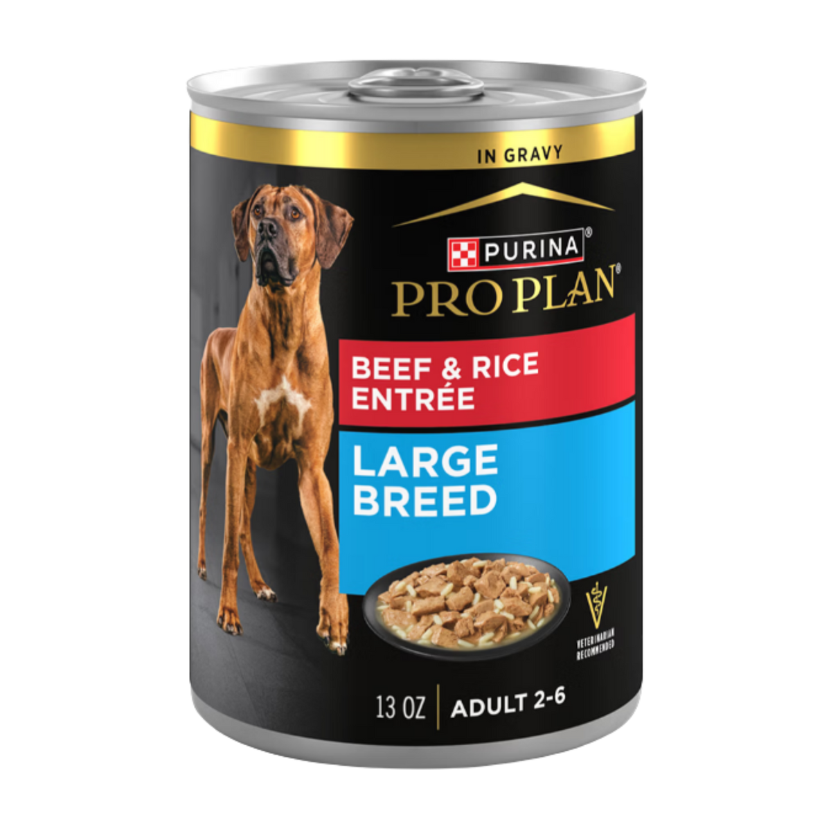 Purina Pro Plan Adult Large Breed Beef & Rice Entrée in Gravy Wet Dog Food