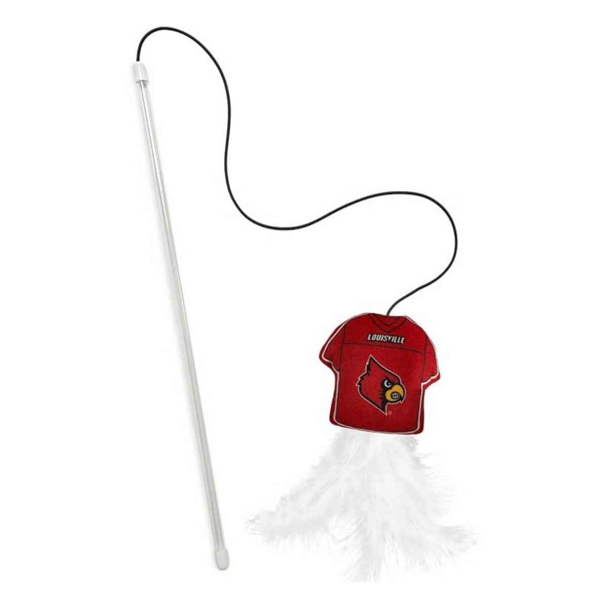 Pets First Louisville Cardinals Jersey Teaser Wand wtih Catnip