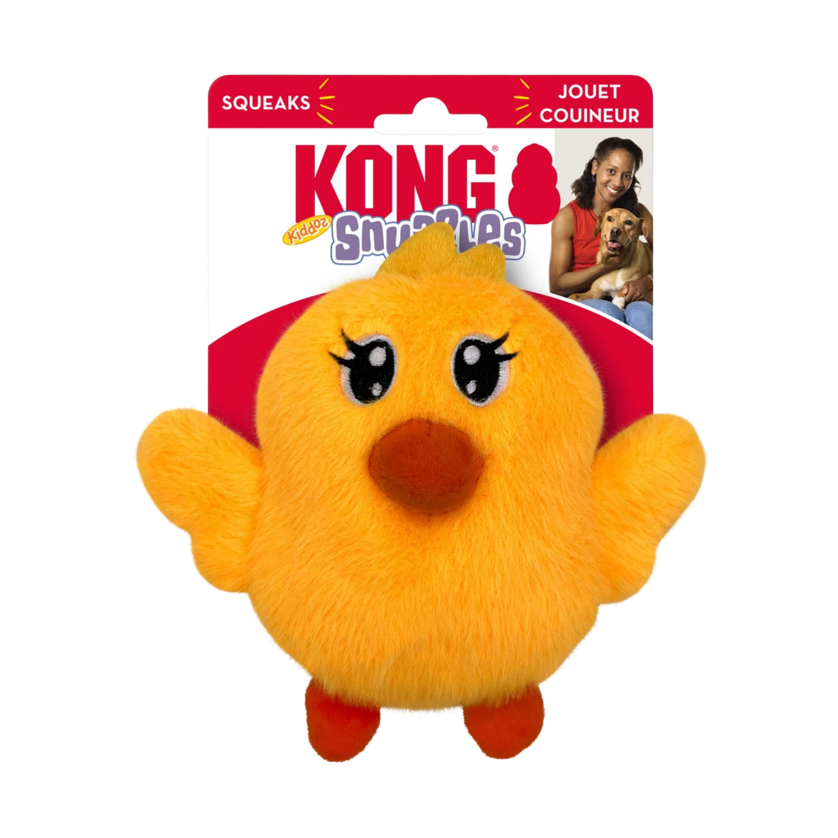 Kong Spring Snuzzles Kiddos Chick Plush Dog Toy Small