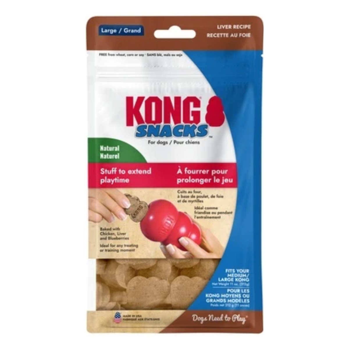 Kong Snacks Large Liver Flavor Dog Treats 11 oz