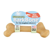 Pet Qwerks Extreme Bacon Dinosaur BarkBone Nylon Dog Chew Toy