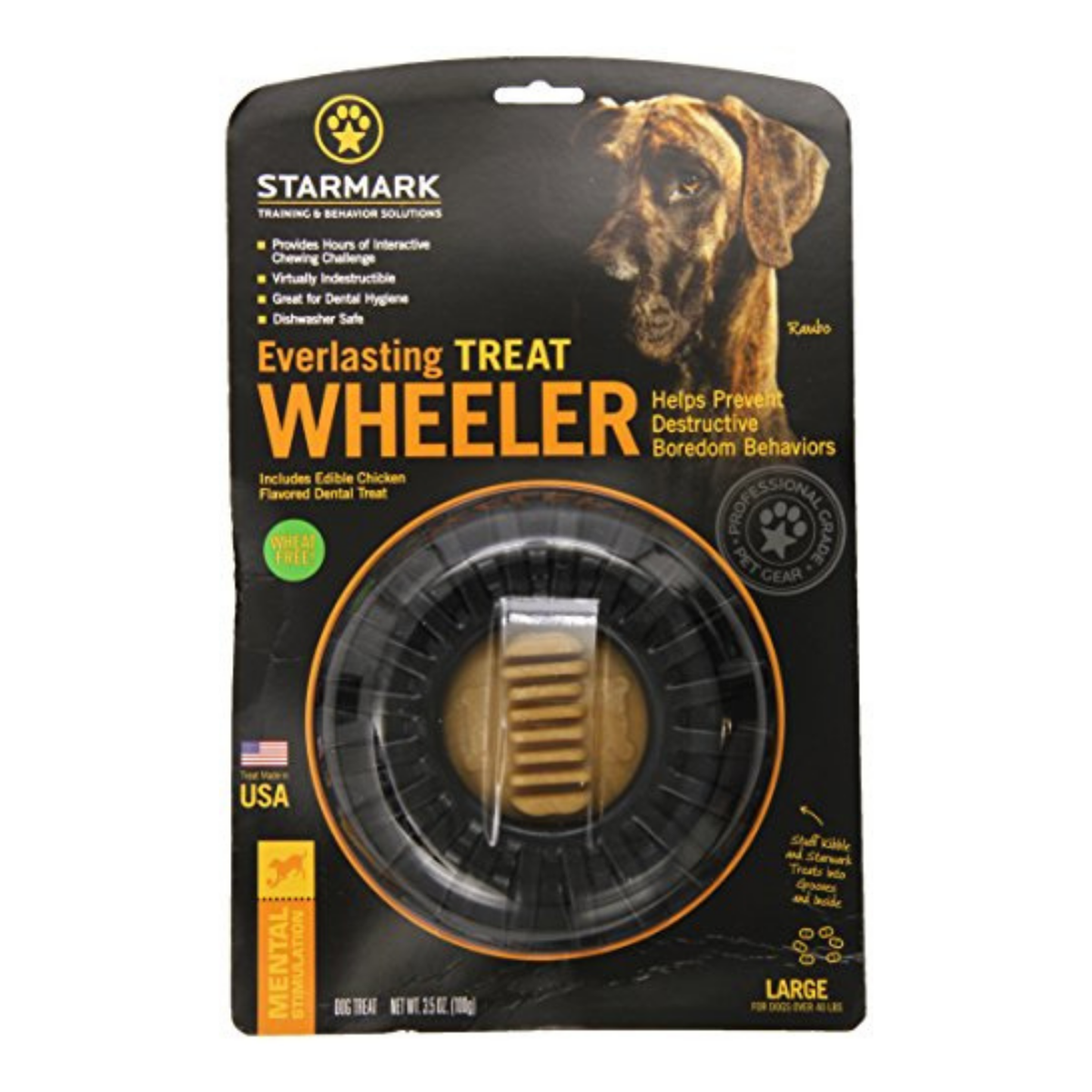Starmark Everlasting Treat Wheeler Dog Toy