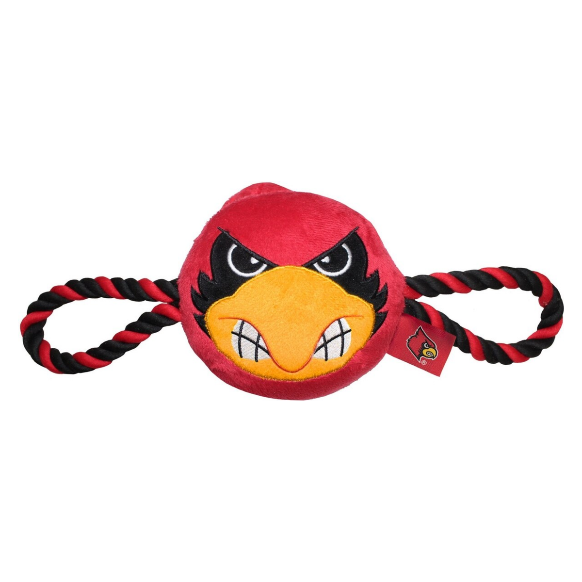 Pets First Louisville Cardinals Mascot Double Rope Plush Dog Toy 25 in