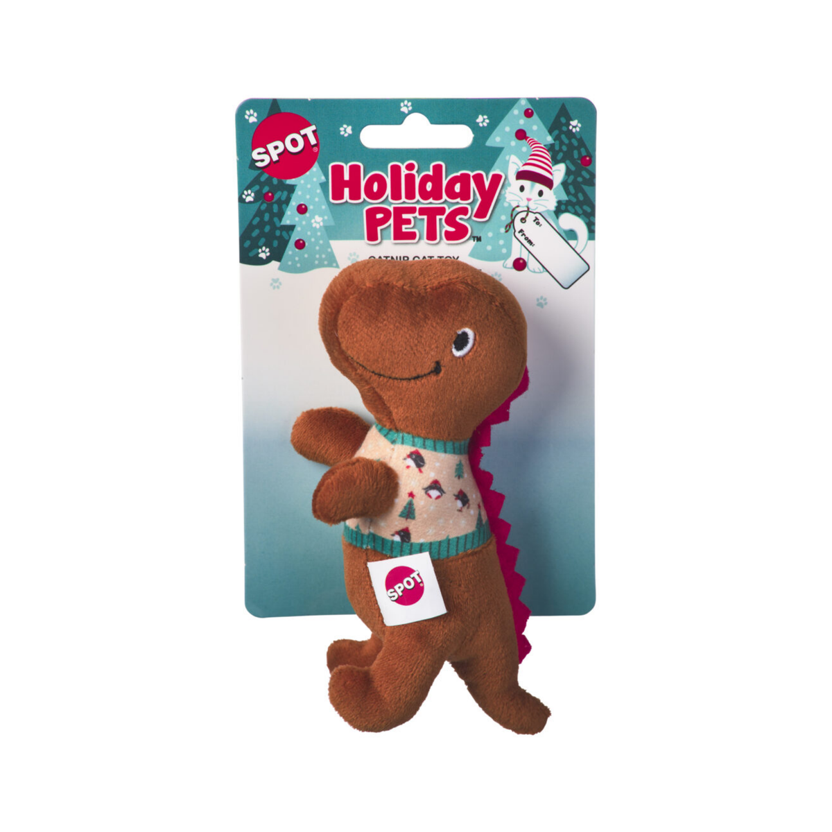 Spot Holiday Dinosaurs Cat Toy, Assorted 6 in