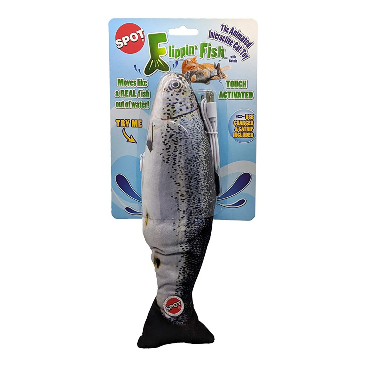 Spot Ethical Pet Flippin' Fish Catnip Cat Toy