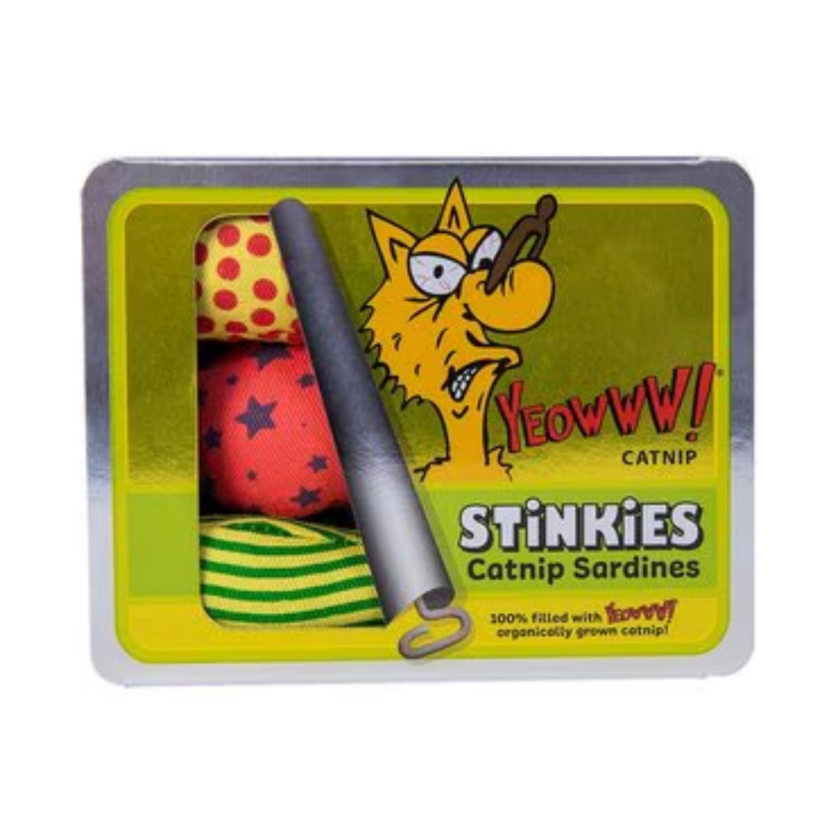 Yeowww Stinkies Stripes Cat Toy