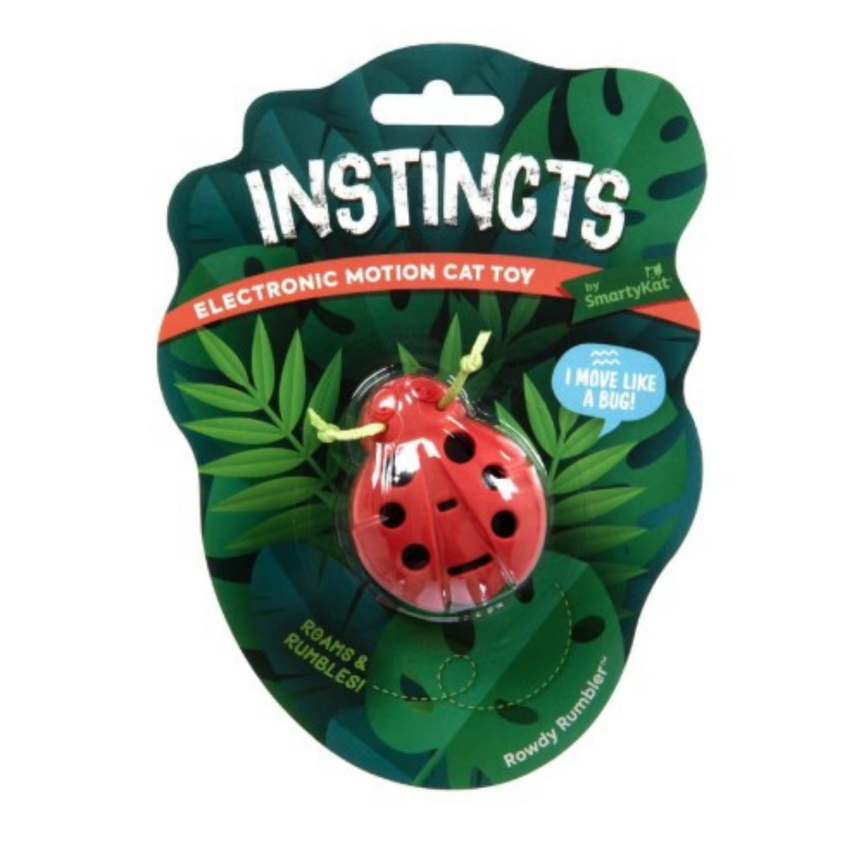 Smartykat Instincts Rowdy Rumbler Ladybug Electronic Motion Cat Toy