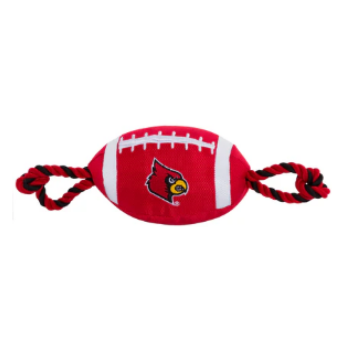 Pets First Louisville Cardinals Nylon Football Dog Toy 15 in