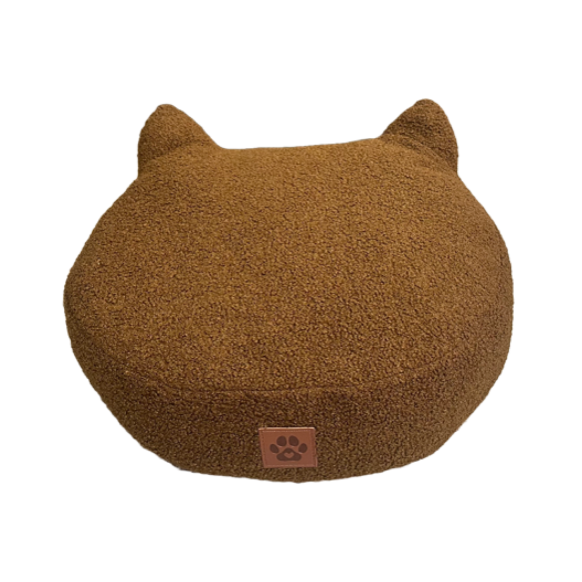 Pet Obsession Brown Boucle Cat Head Pet Bed 20 in
