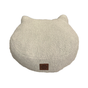 Pet Obsession Gray Boucle Cat Head Pet Bed 20 in