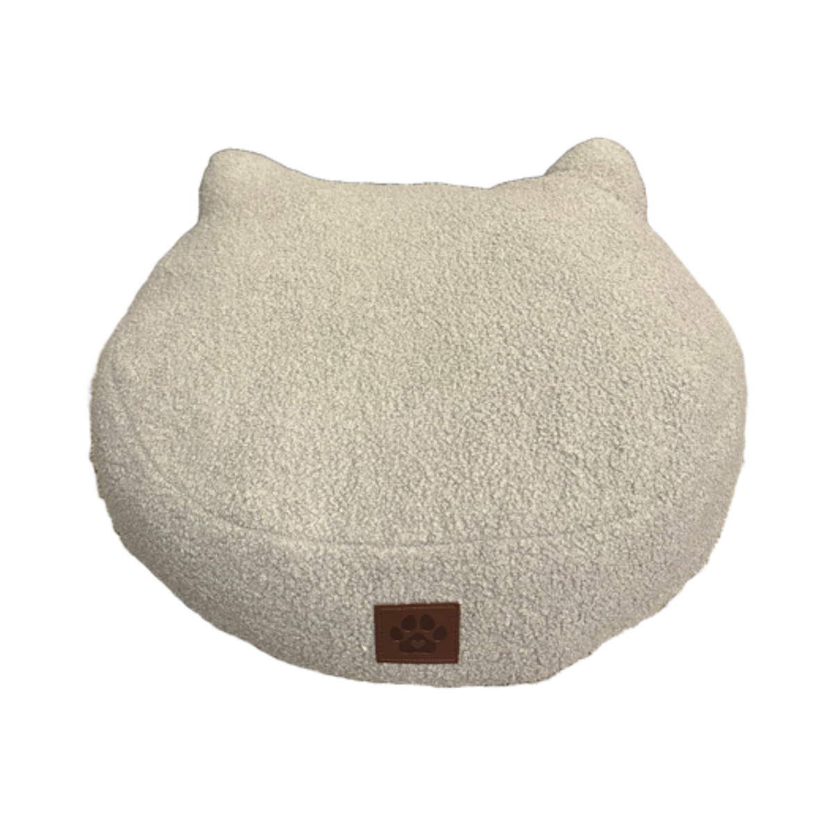 Pet Obsession Gray Boucle Cat Head Pet Bed 20 in