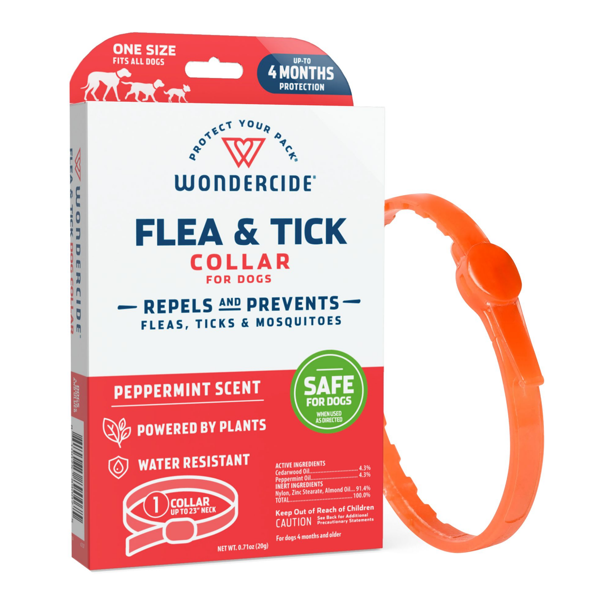 Wondercide Flea & Tick Collar for Dogs with Peppermint Natural Essential Oils