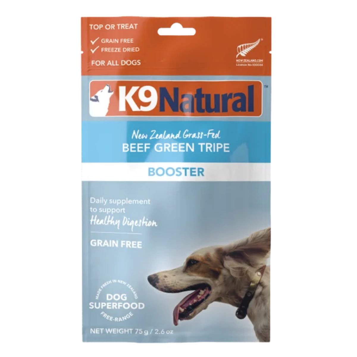 Natural Pet Food Group K9 Natural Freeze-Dried Beef Green Tripe Digestive Health Supplement Booster for Dogs 2 oz