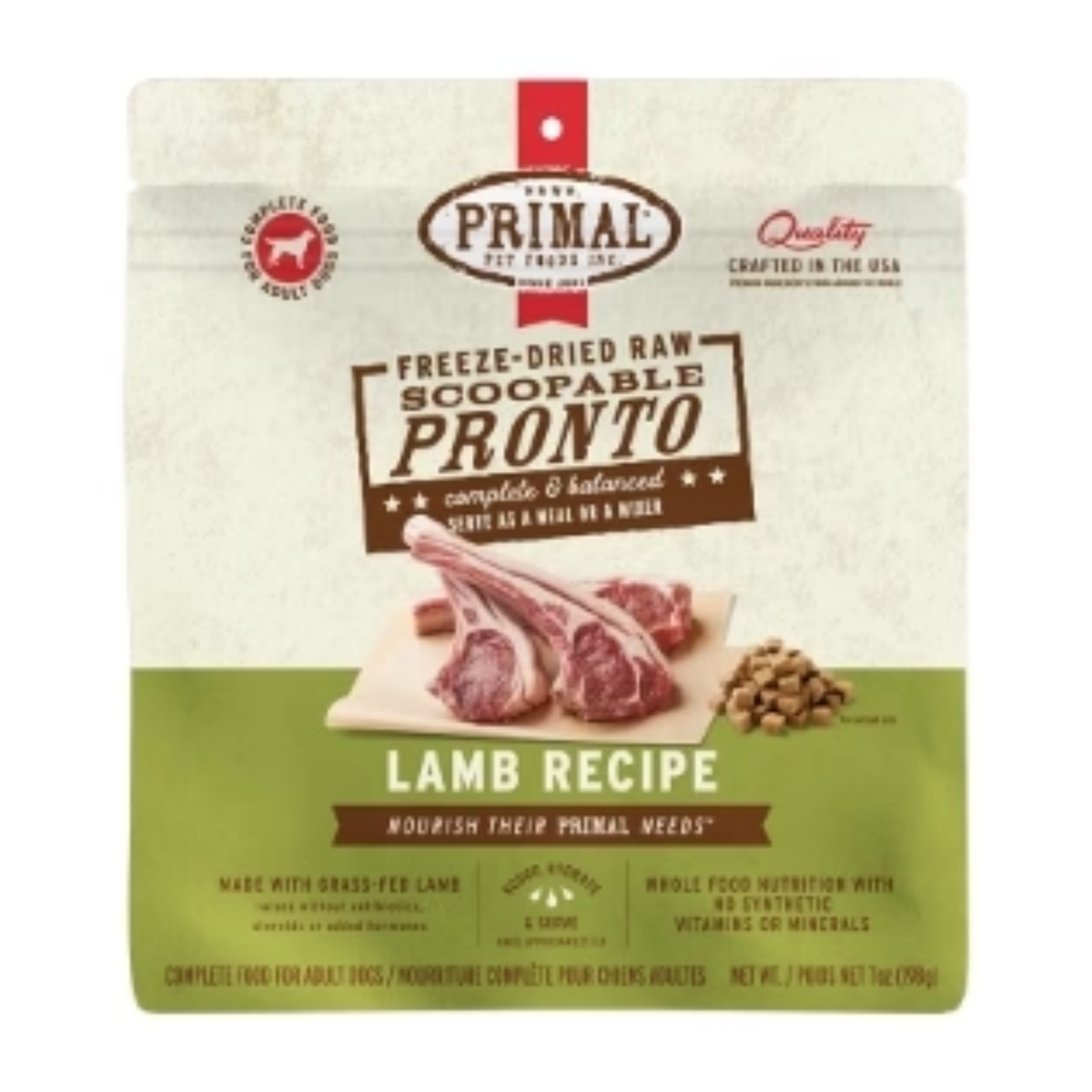 Primal Raw Pronto Lamb Recipe Freeze-Dried Dog Food 7 oz