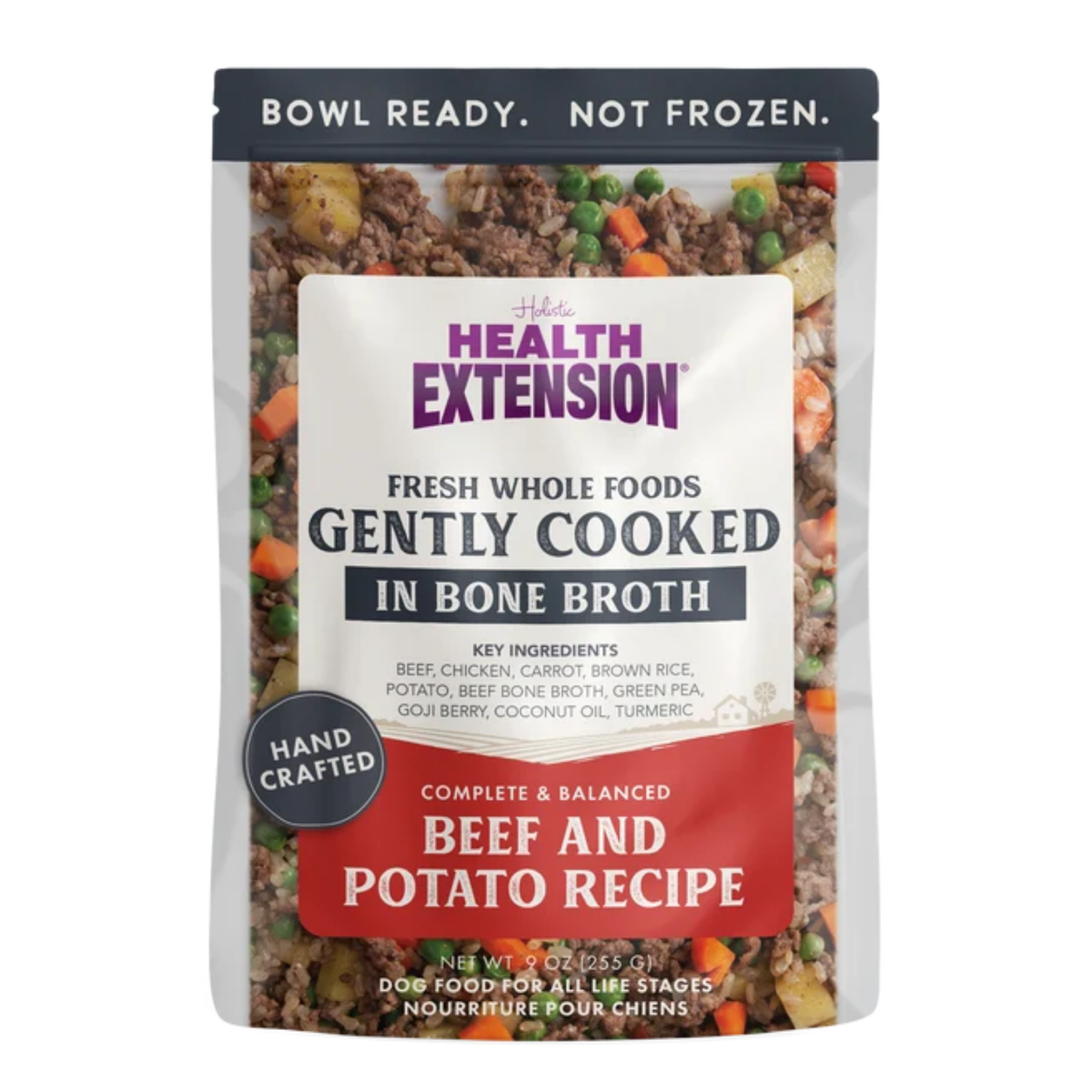 Health Extension Whole Foods Gently Cooked in Bone Broth Beef & Potato Recipe Dog Food