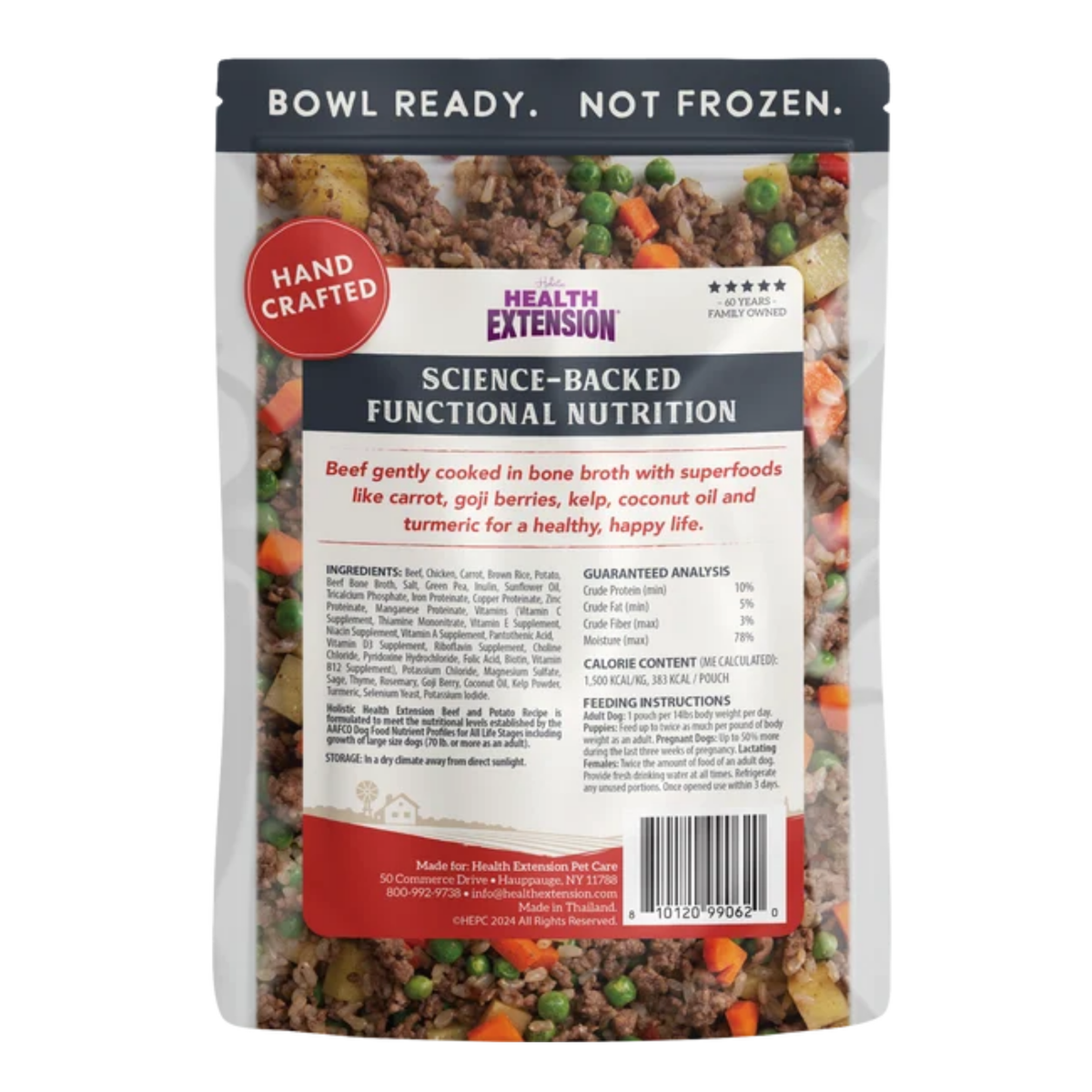 Health Extension Whole Foods Gently Cooked in Bone Broth Beef & Potato Recipe Dog Food