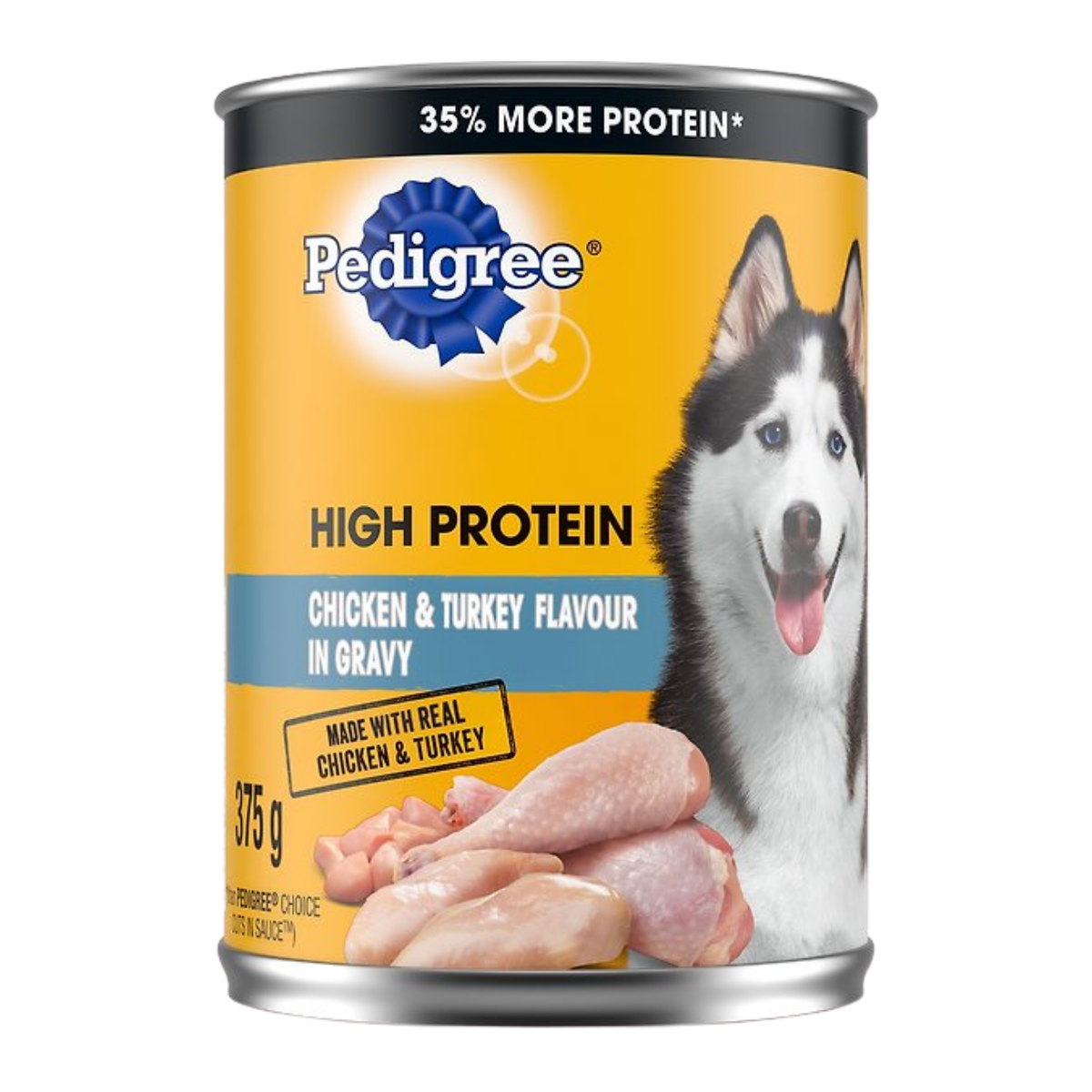 Pedigree High Protein Chicken & Turkey Flavor in Gravy Canned Dog Food