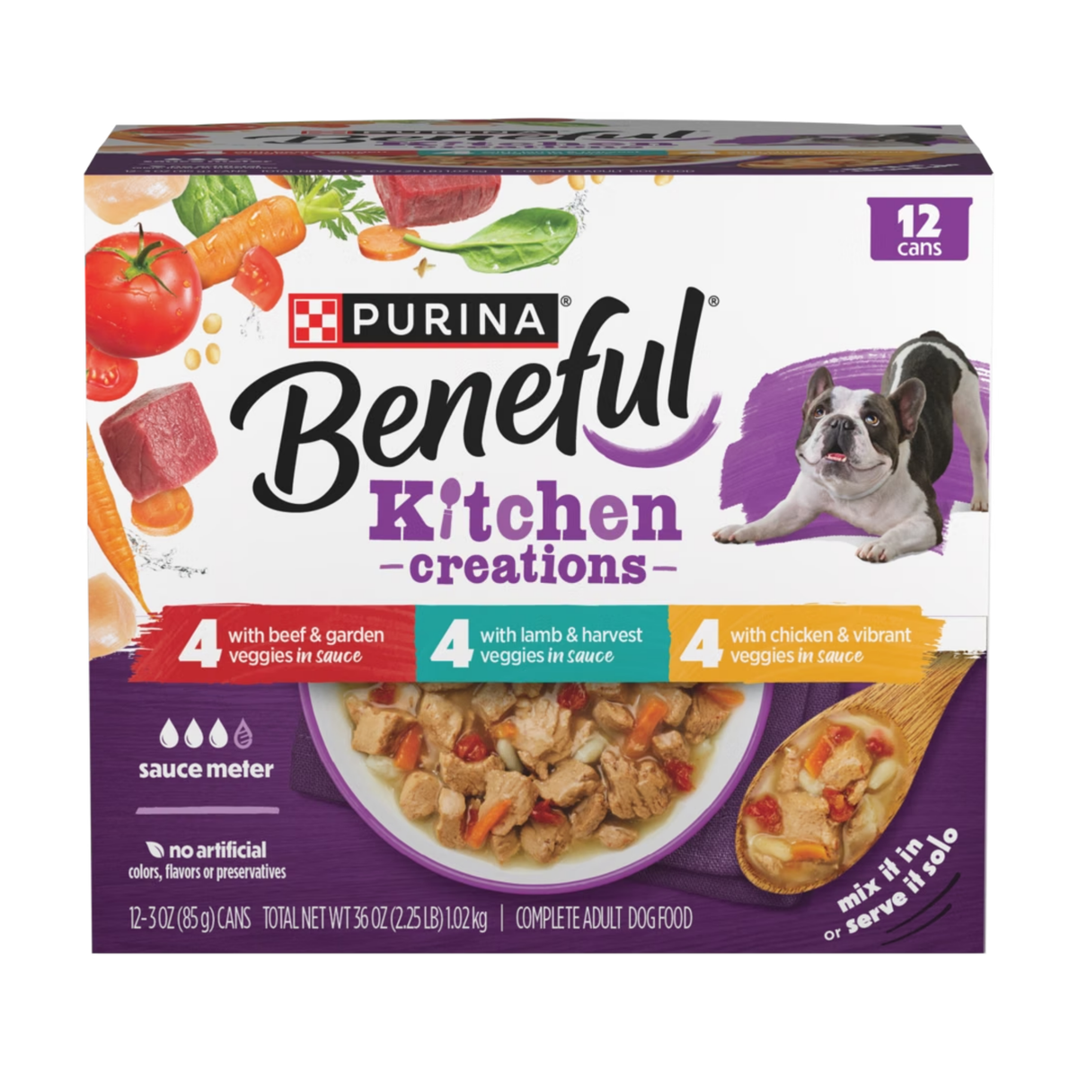 Purina Beneful Medleys Wet Dog Food Variety Pack 12 ct