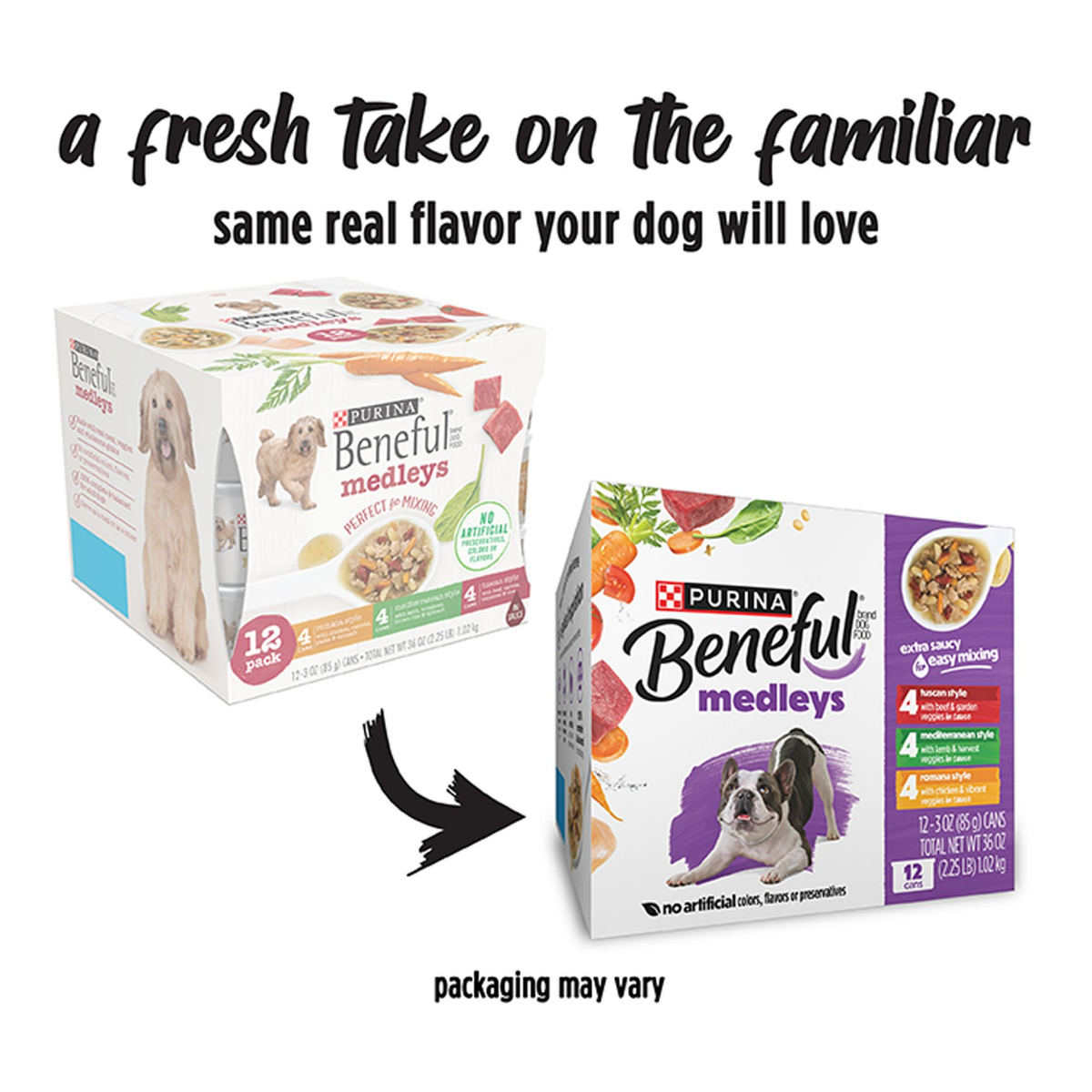 Purina Beneful Medleys Wet Dog Food Variety Pack 12 ct