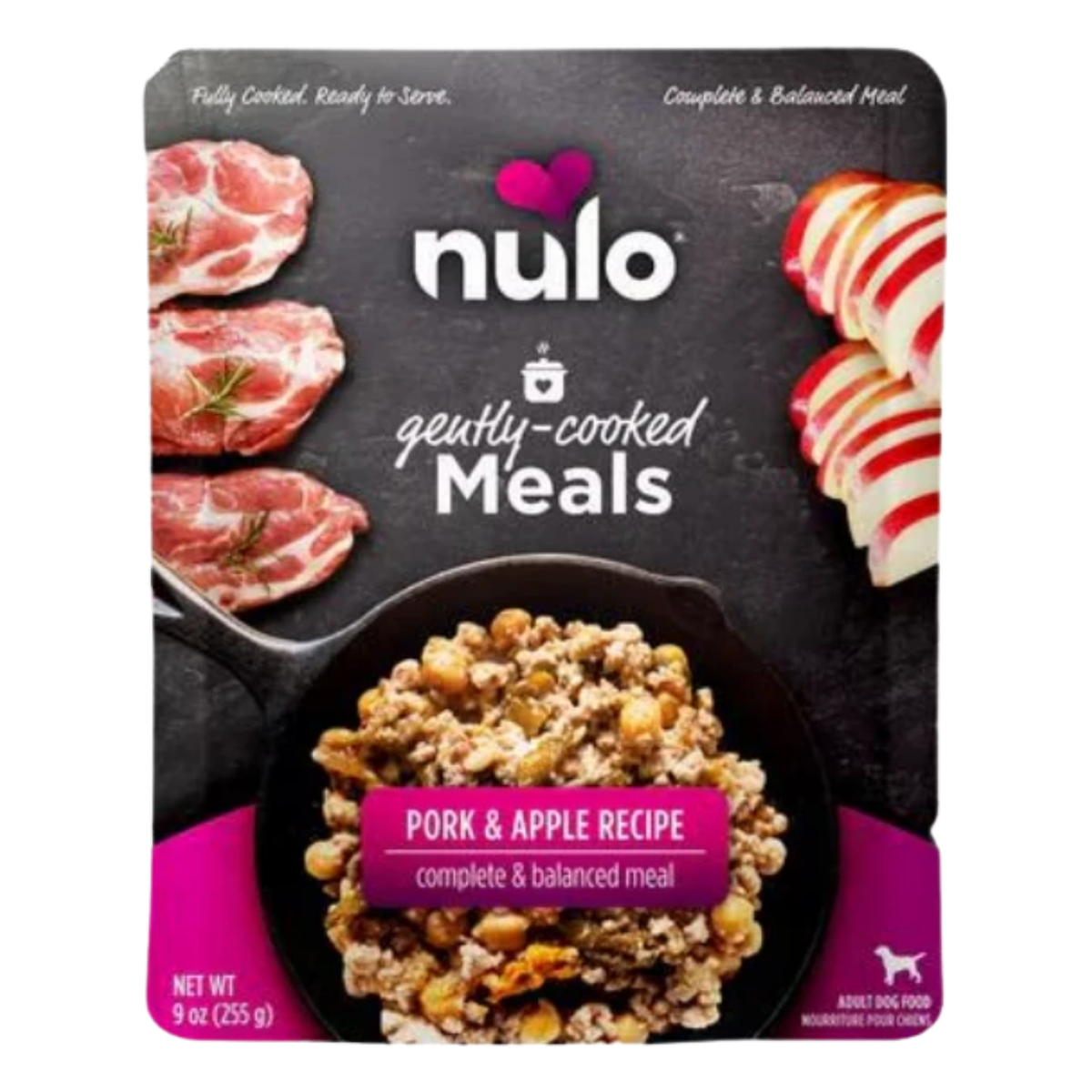 NULO Gently-Cooked Meals Pork & Apple Recipe Adult Dog Food