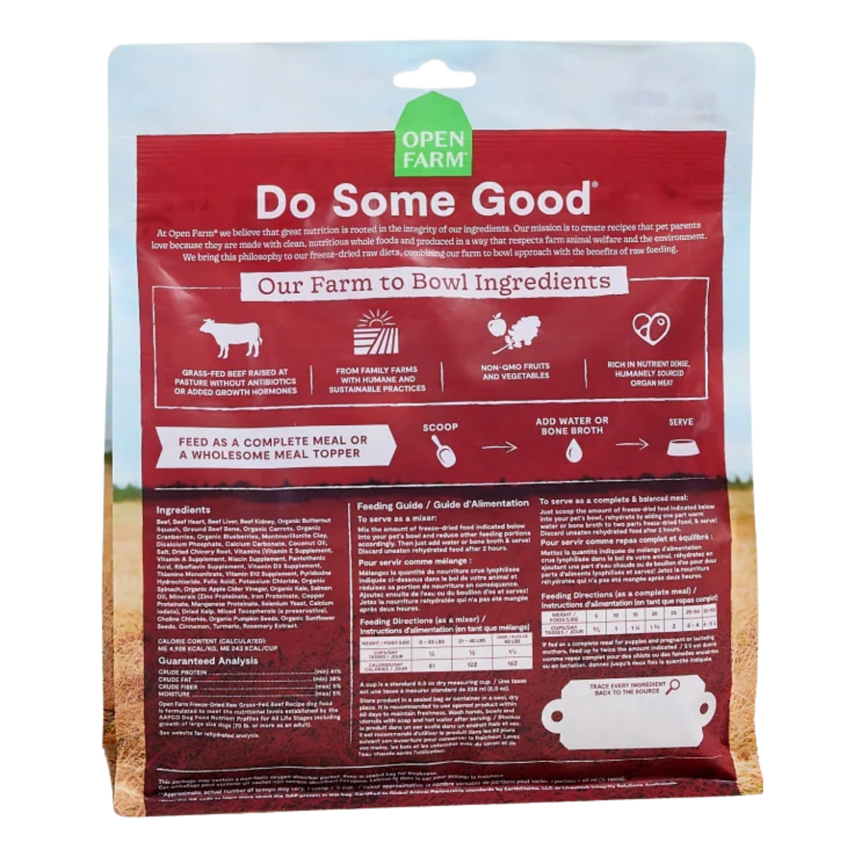 Open Farm Grass-Fed Beef Freeze Dried Raw Morsels for Dogs 3.5 oz