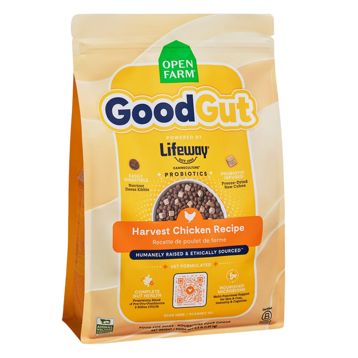 Open Farm GoodGut Harvest Chicken Dog Kibble 19 lb