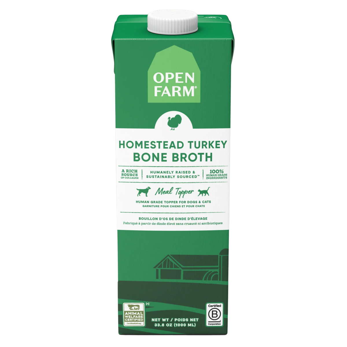 Open Farm Homestead Turkey Bone Broth for Dogs 33.8oz