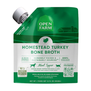 Open Farm Homestead Turkey Bone Broth Meal Topper for Dogs & Cats 12 oz