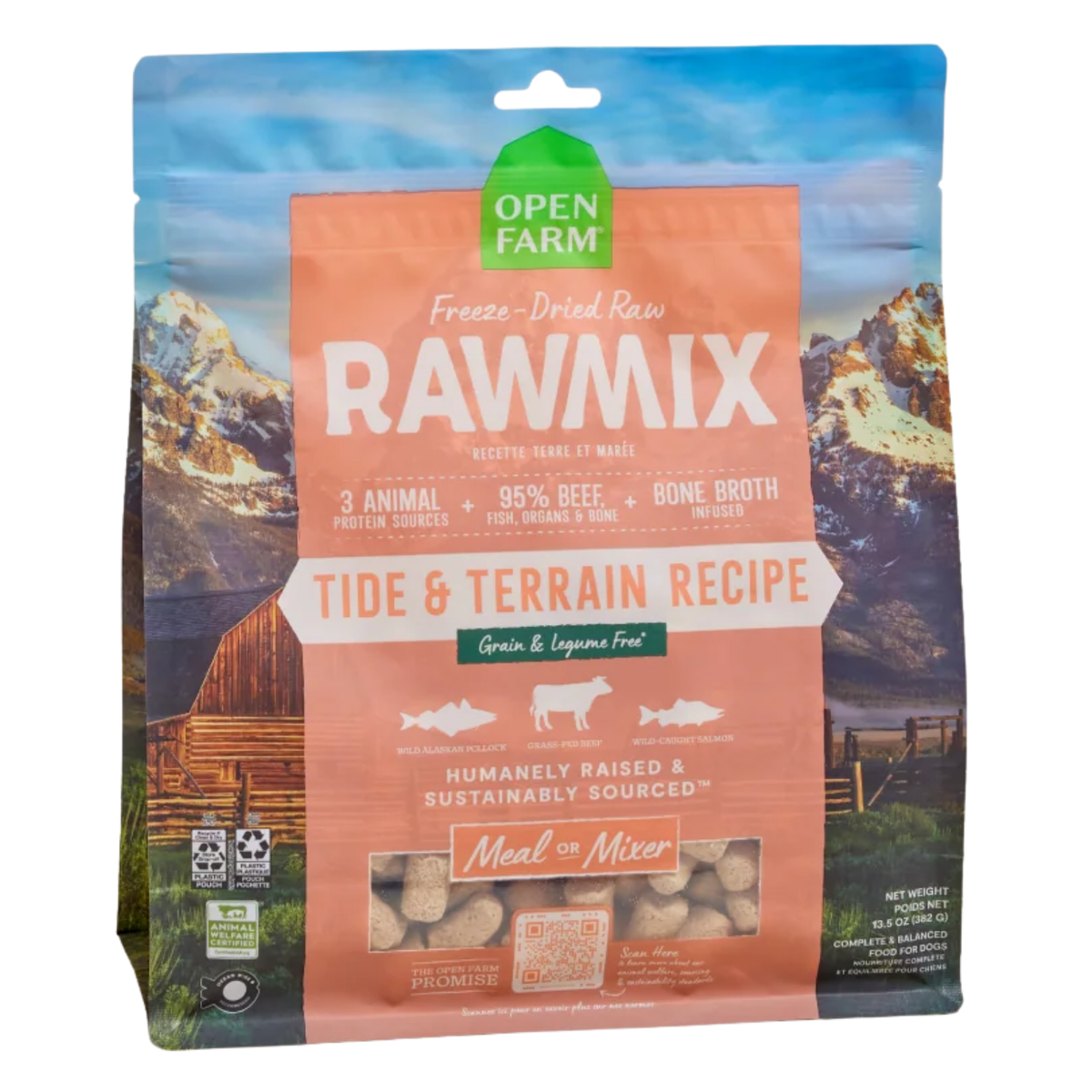 Open Farm RawMix Tide & Terrain Freeze Dried Raw Morsels for Dogs 13.5 oz