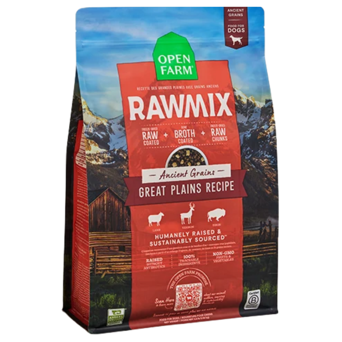Open Farm RawMix Great Plains Ancient Grains Dog Kibble