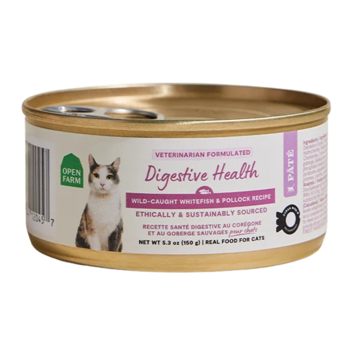 Open Farm Wild-Caught Whitefish and Pollock Digestive Health Pate Wet Cat Food