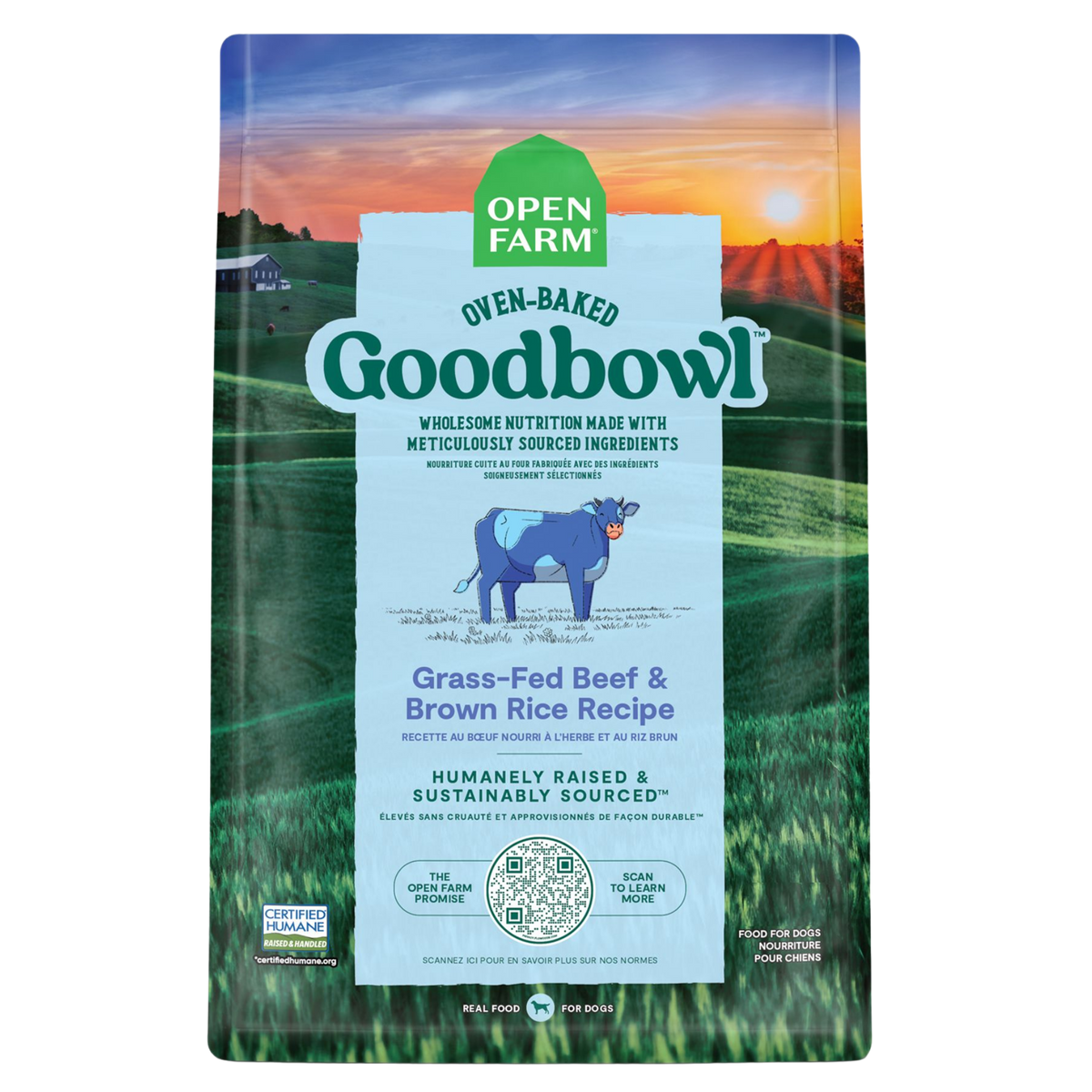 OPEN FARM Oven-Baked Goodbowl Grass-Fed Beef & Brown Rice Recipe for Dogs