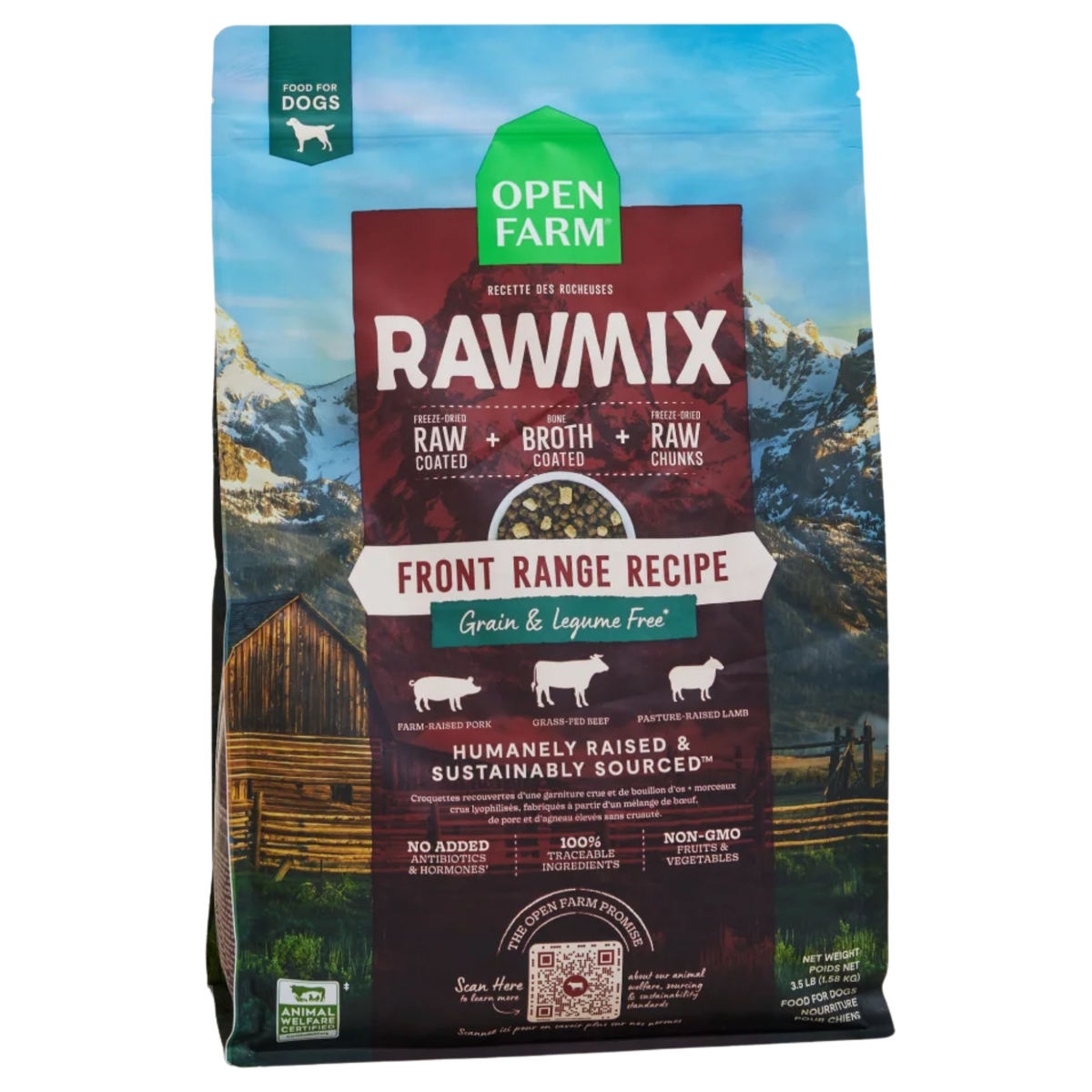 Open Farm Front Range Grain-Free RawMix for Dogs