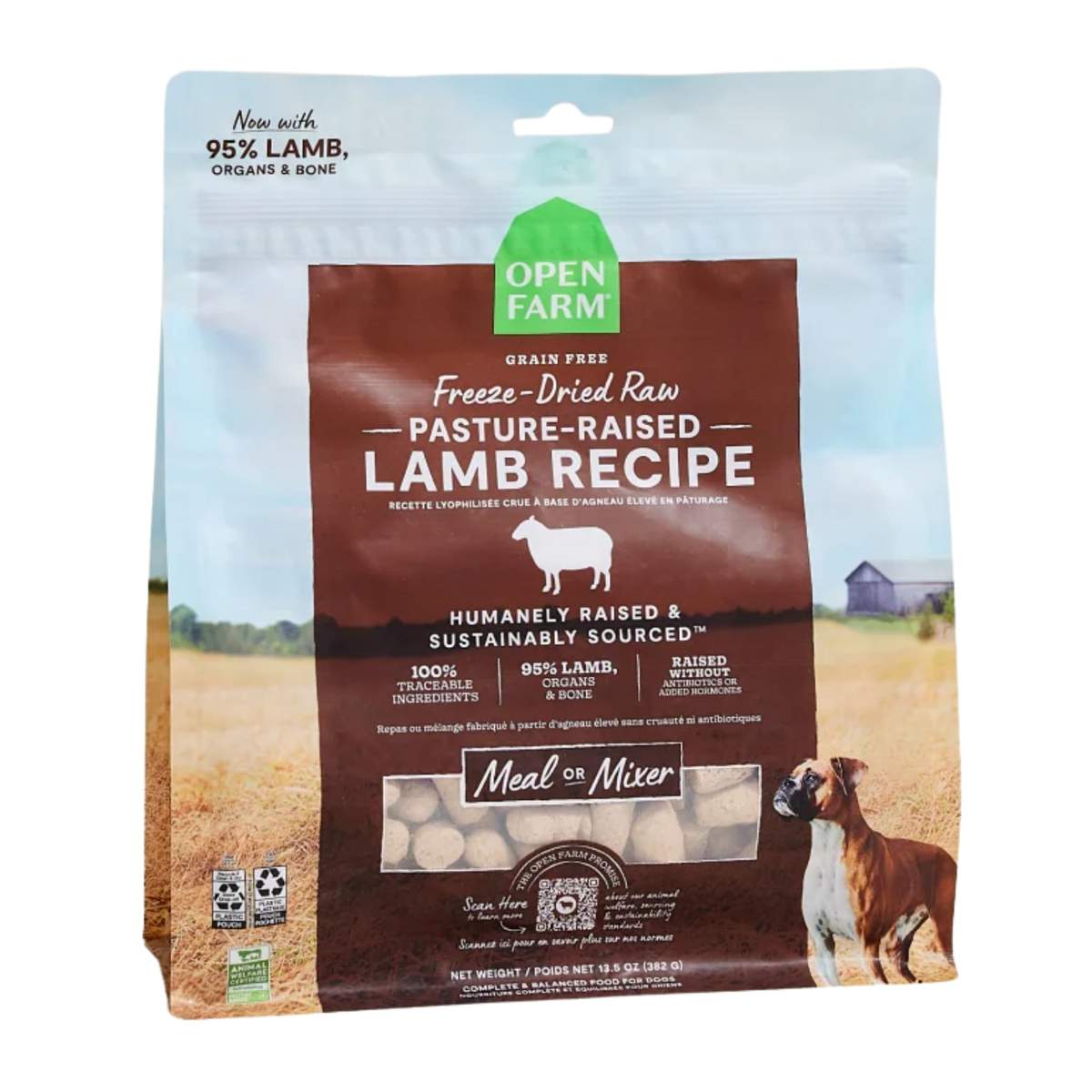 Open Farm Pasture-Raised Lamb Freeze-Dried Dog Food 13.5 oz