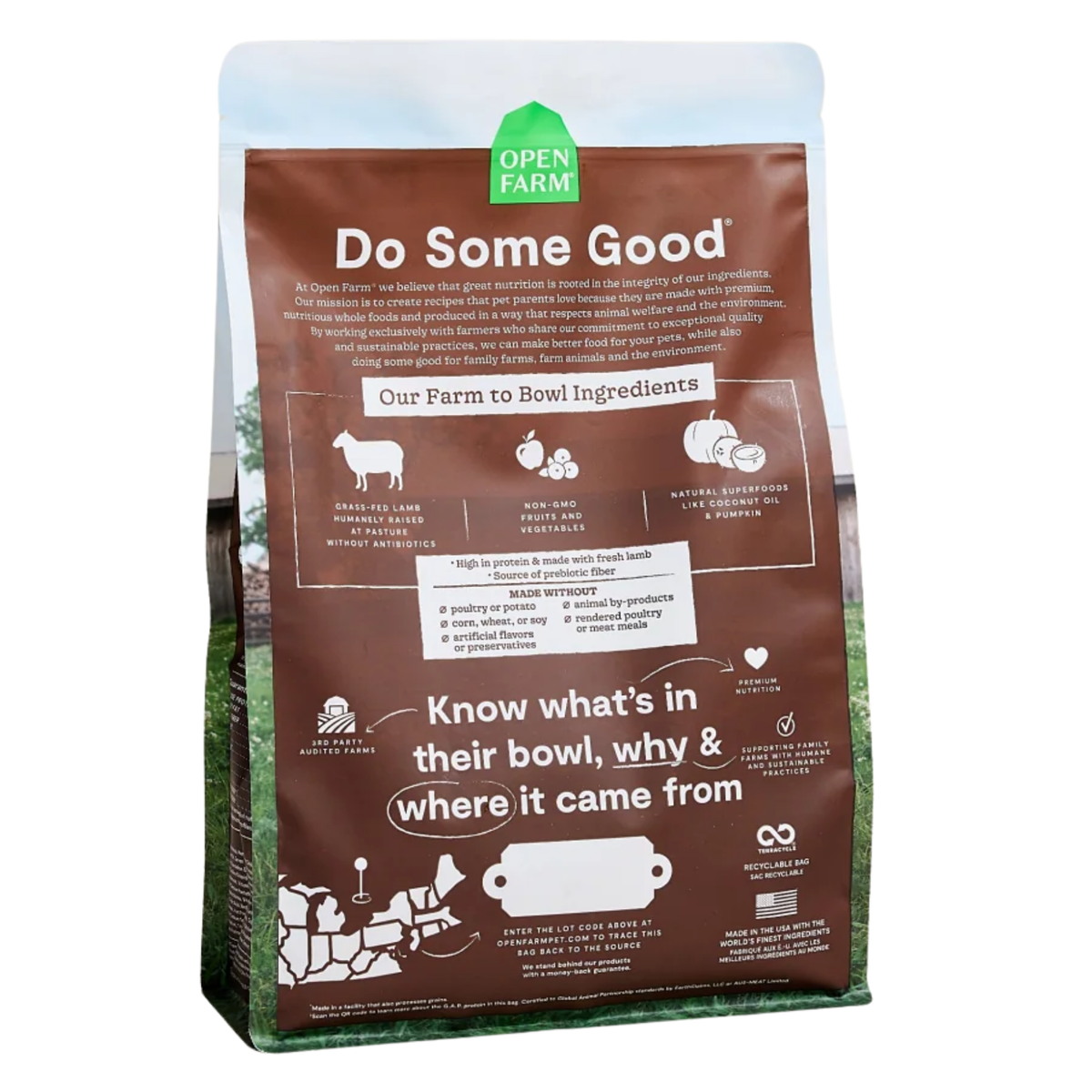 Open Farm Pasture-Raised Lamb Recipe Dry Cat Food 4 lb